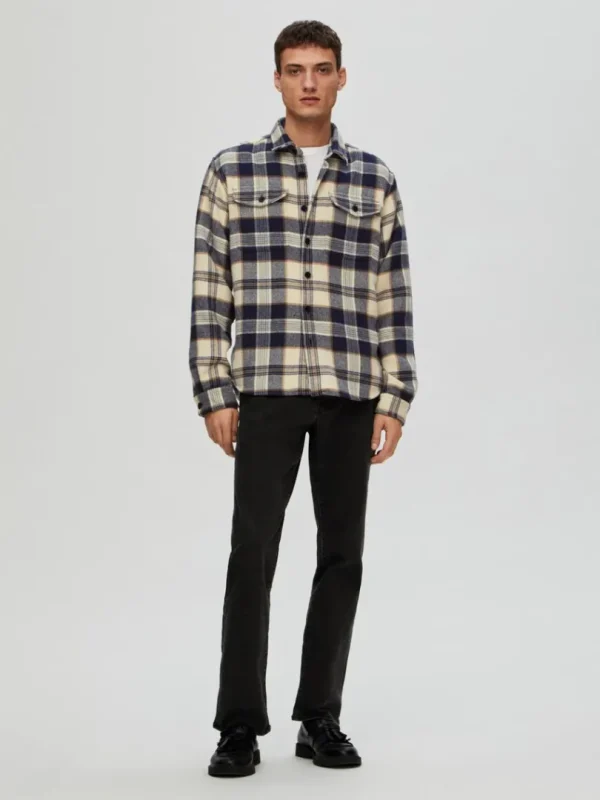 Overtøj | Skjorter>SELECTED TERNET OVERSHIRT Blue