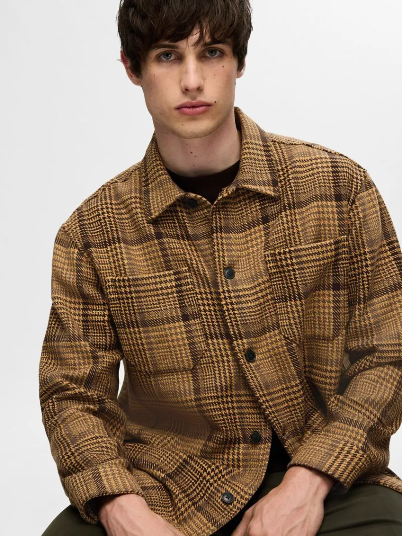 ternet_overshirt_3-3.webp Overtøj | Skjorter>SELECTED TERNET OVERSHIRT Brown