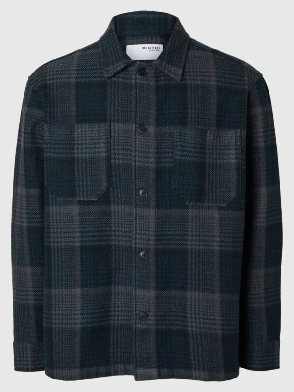 Overtøj | Skjorter>SELECTED TERNET OVERSHIRT Blue