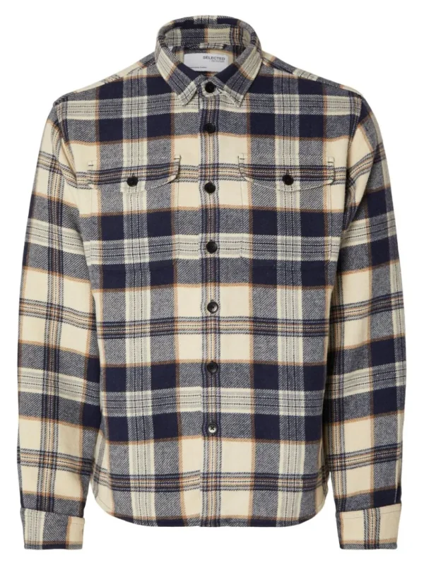 Overtøj | Skjorter>SELECTED TERNET OVERSHIRT Blue