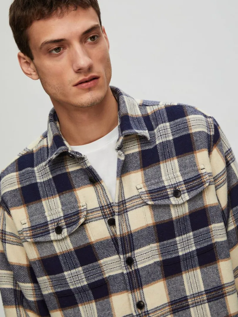 ternet_overshirt_5-5.webp Overtøj | Skjorter>SELECTED TERNET OVERSHIRT Blue
