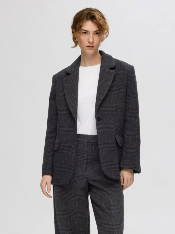 Jakkesæt & Blazers | Overtøj>SELECTED TERNET OVERSIZED BLAZER Grey