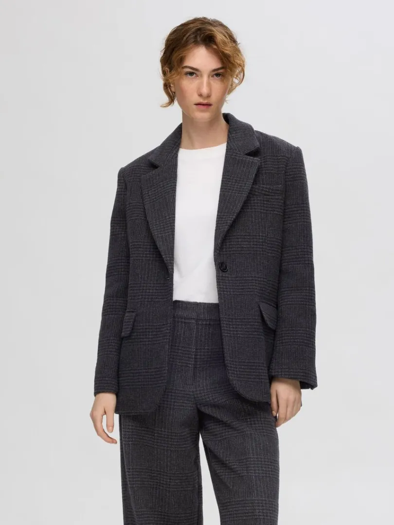 ternet_oversized_blazer_0.webp Jakkesæt & Blazers | Overtøj>SELECTED TERNET OVERSIZED BLAZER Grey