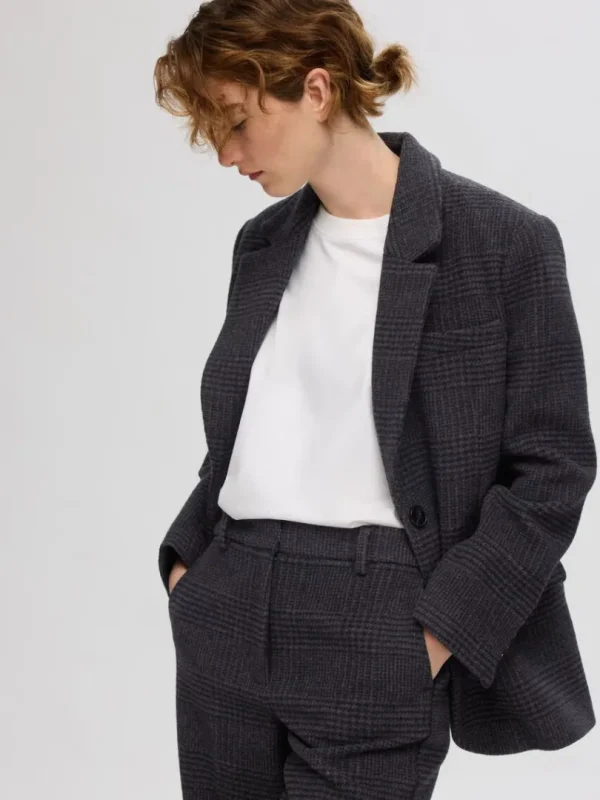 Jakkesæt & Blazers | Overtøj>SELECTED TERNET OVERSIZED BLAZER Grey