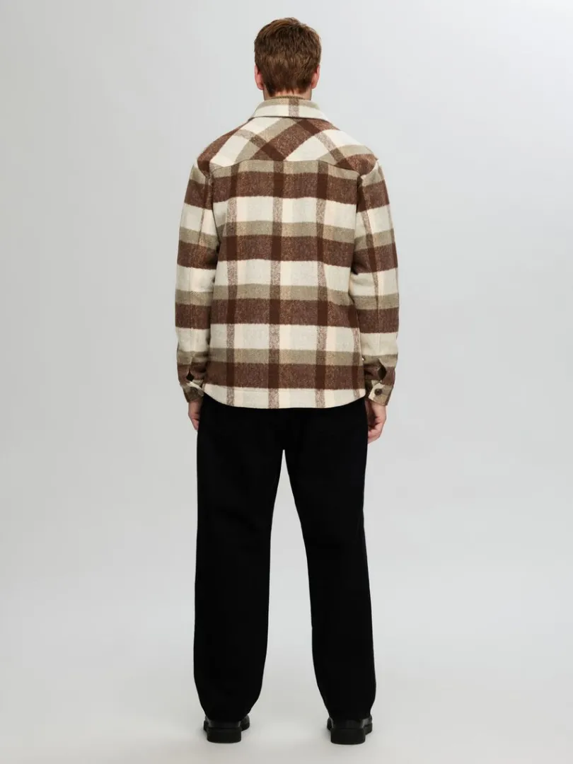 ternet_shacket_1-3.webp Overtøj | Skjorter>SELECTED TERNET SHACKET Brown