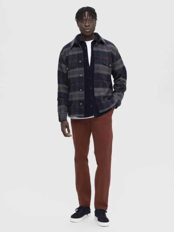 Overtøj | Skjorter>SELECTED TERNET SHACKET Blue