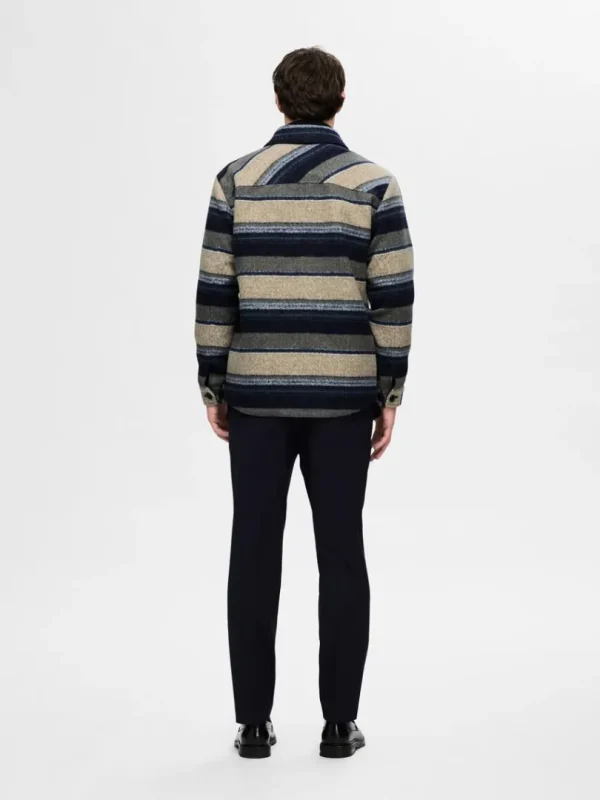 Overtøj | Skjorter>SELECTED TERNET SHACKET Blue