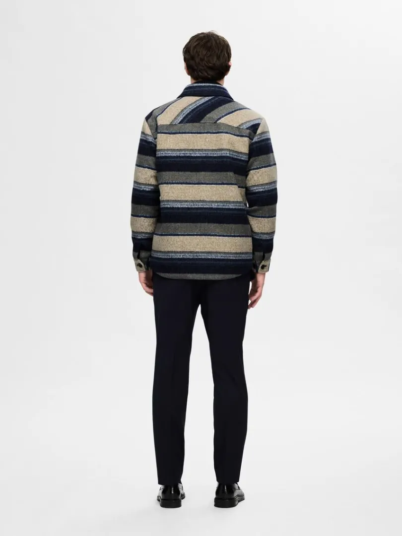 ternet_shacket_1.webp Overtøj | Skjorter>SELECTED TERNET SHACKET Blue