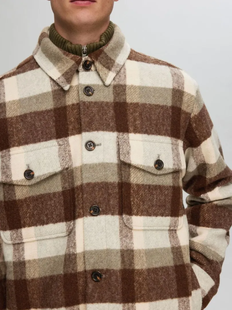 ternet_shacket_2-3.webp Overtøj | Skjorter>SELECTED TERNET SHACKET Brown