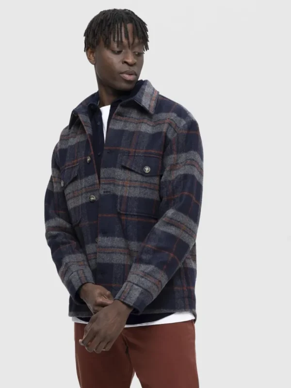 Overtøj | Skjorter>SELECTED TERNET SHACKET Blue