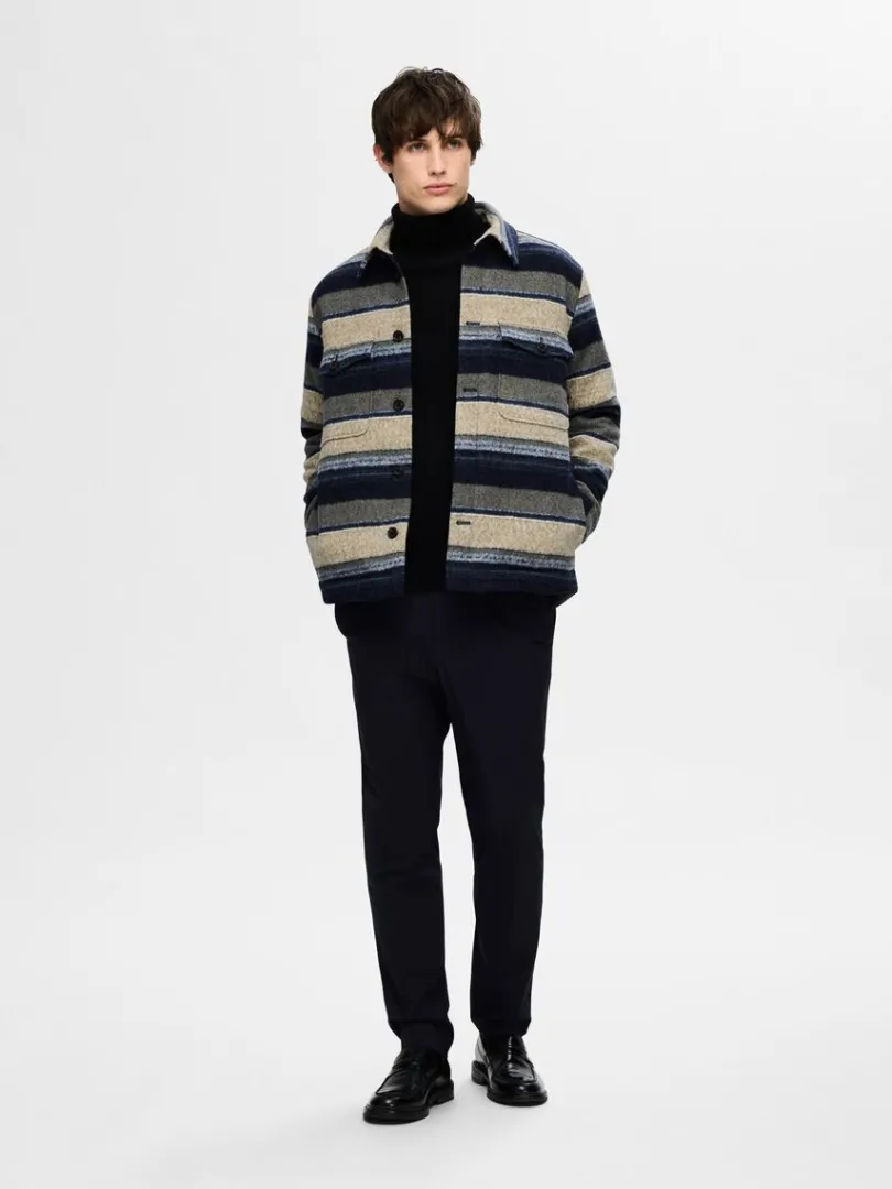 ternet_shacket_2.webp Overtøj | Skjorter>SELECTED TERNET SHACKET Blue