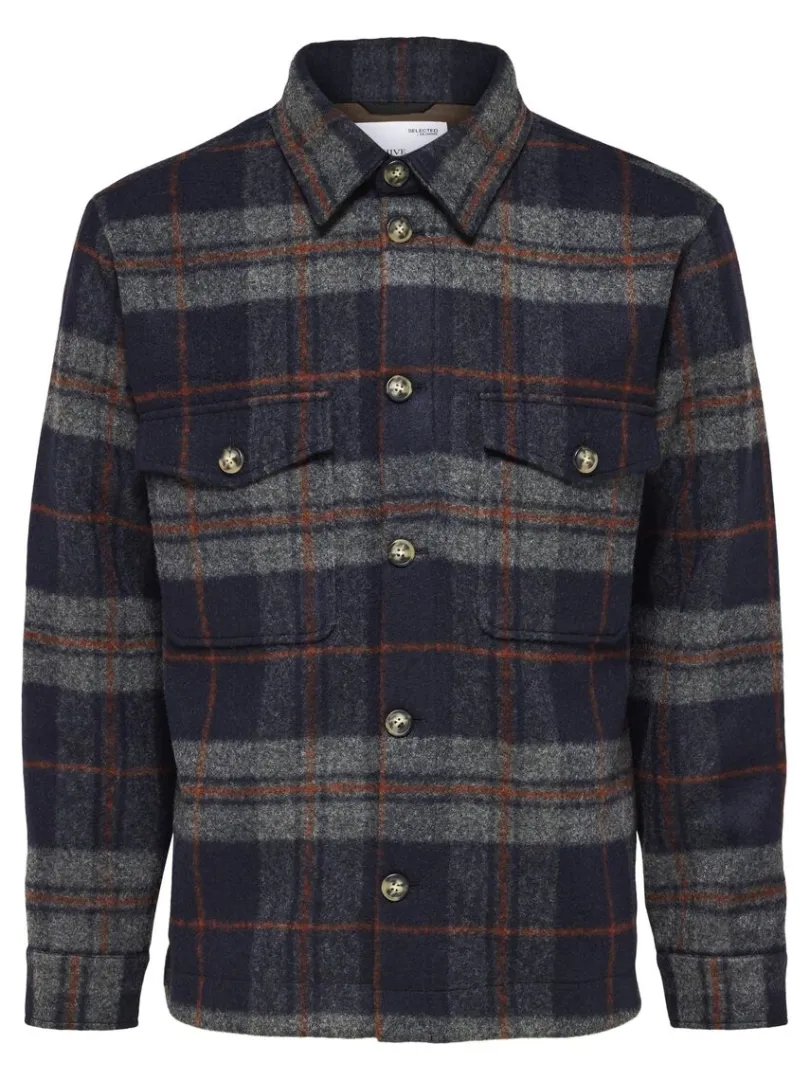 ternet_shacket_3-5.webp Overtøj | Skjorter>SELECTED TERNET SHACKET Blue