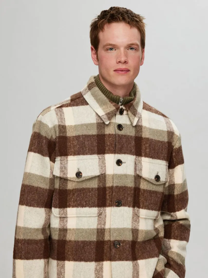 ternet_shacket_4-3.webp Overtøj | Skjorter>SELECTED TERNET SHACKET Brown