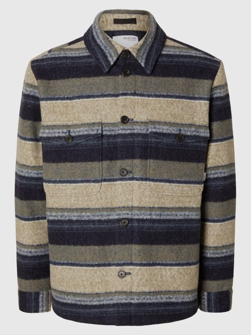 ternet_shacket_4.webp Overtøj | Skjorter>SELECTED TERNET SHACKET Blue