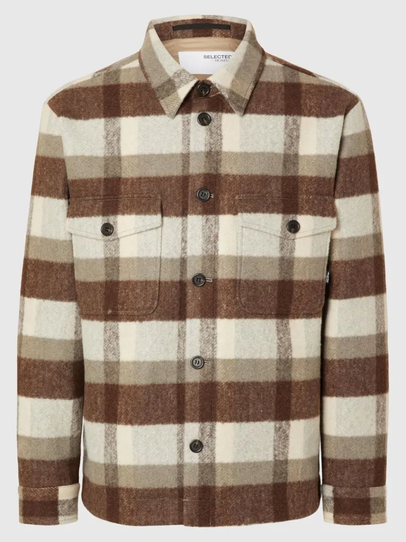 ternet_shacket_5-3.webp Overtøj | Skjorter>SELECTED TERNET SHACKET Brown