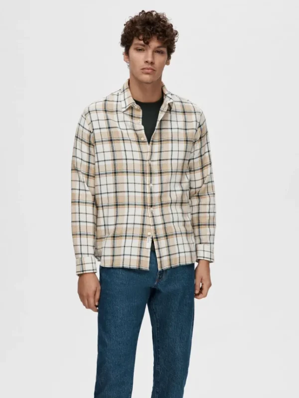 Skjorter>SELECTED TERNET SKJORTE Beige