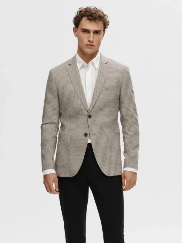 Jakkesæt & Blazers>SELECTED TERNET SLIM FIT BLAZER Beige