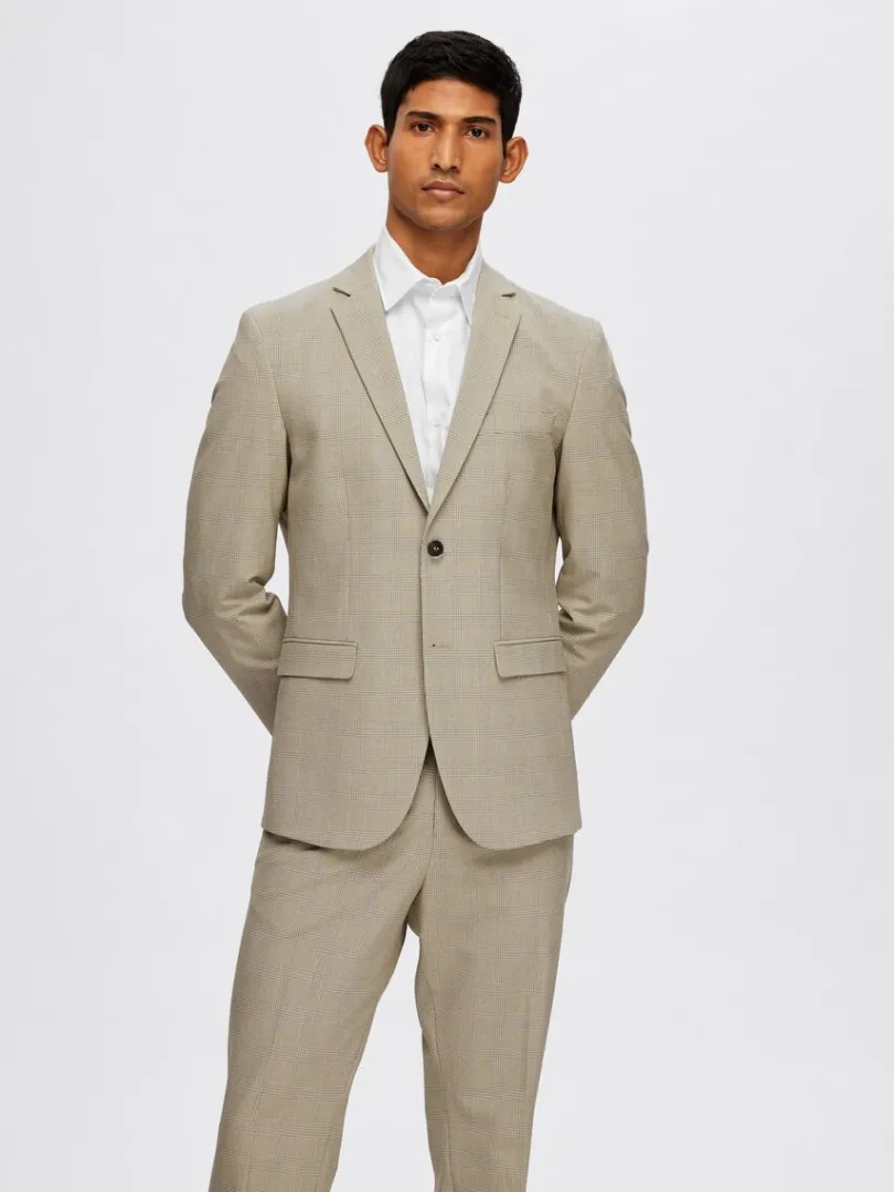 ternet_slim_fit_blazer_0-3.webp Jakkesæt & Blazers>SELECTED TERNET SLIM FIT BLAZER Beige