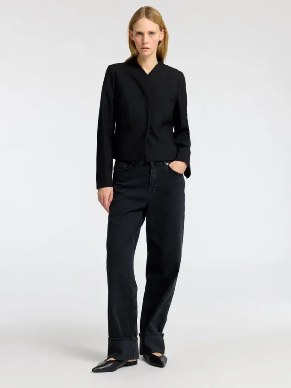 Overtøj | Jakkesæt & Blazers>SELECTED TÆTSIDDENDE BLAZER Black