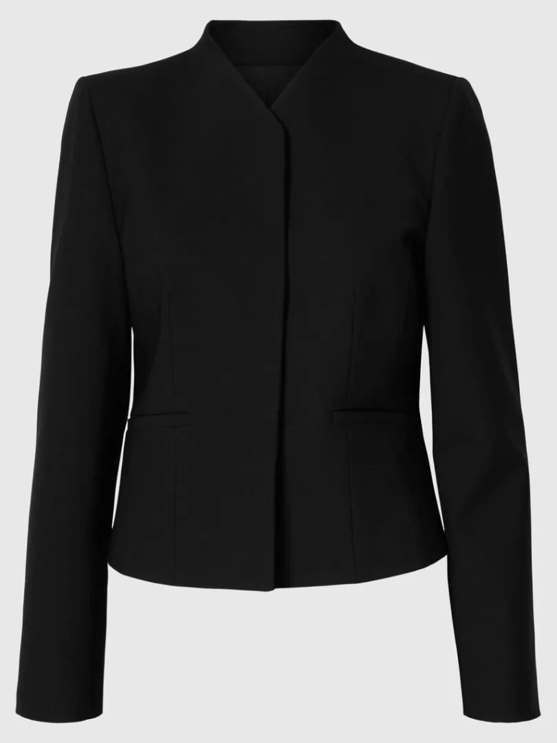 ttsiddende_blazer_5.webp Overtøj | Jakkesæt & Blazers>SELECTED TÆTSIDDENDE BLAZER Black
