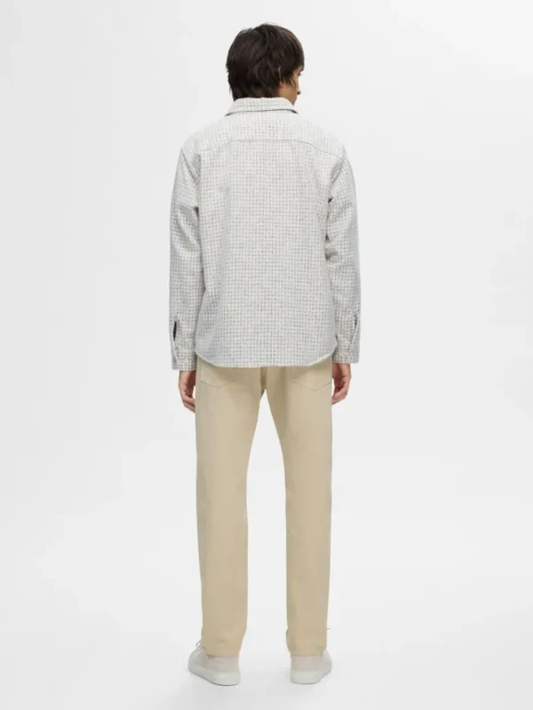 Overtøj | Skjorter>SELECTED TWILL OVERSHIRT Grey