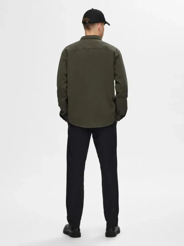 Overtøj | Skjorter>SELECTED TWILL OVERSHIRT Green
