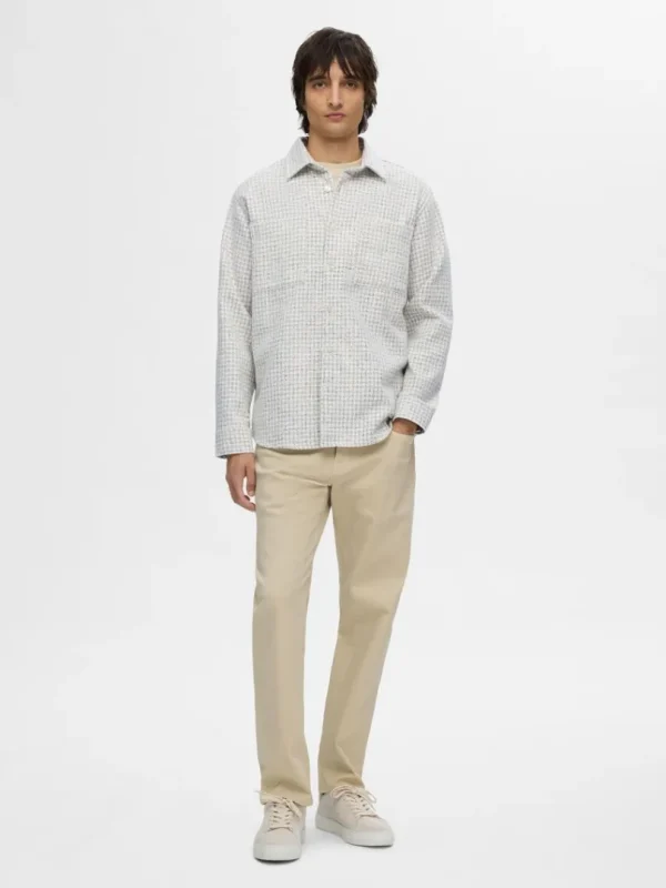 Overtøj | Skjorter>SELECTED TWILL OVERSHIRT Grey