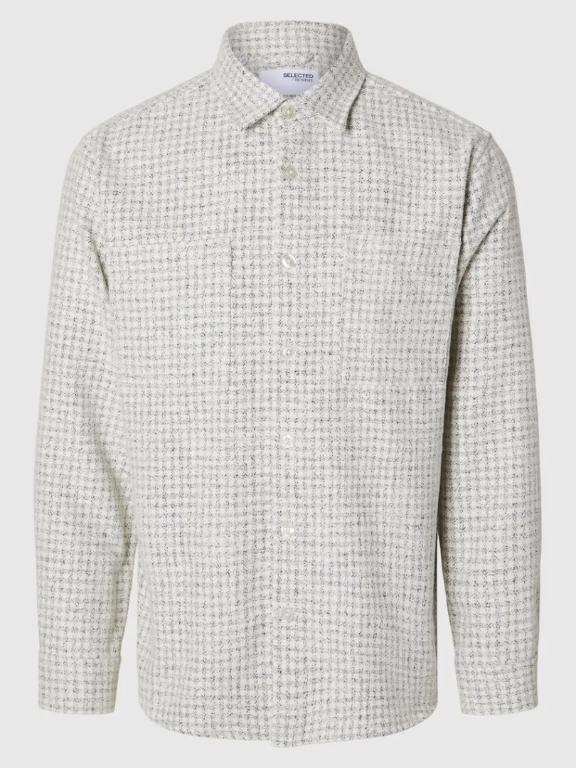twill_overshirt_4-1.webp Overtøj | Skjorter>SELECTED TWILL OVERSHIRT Grey