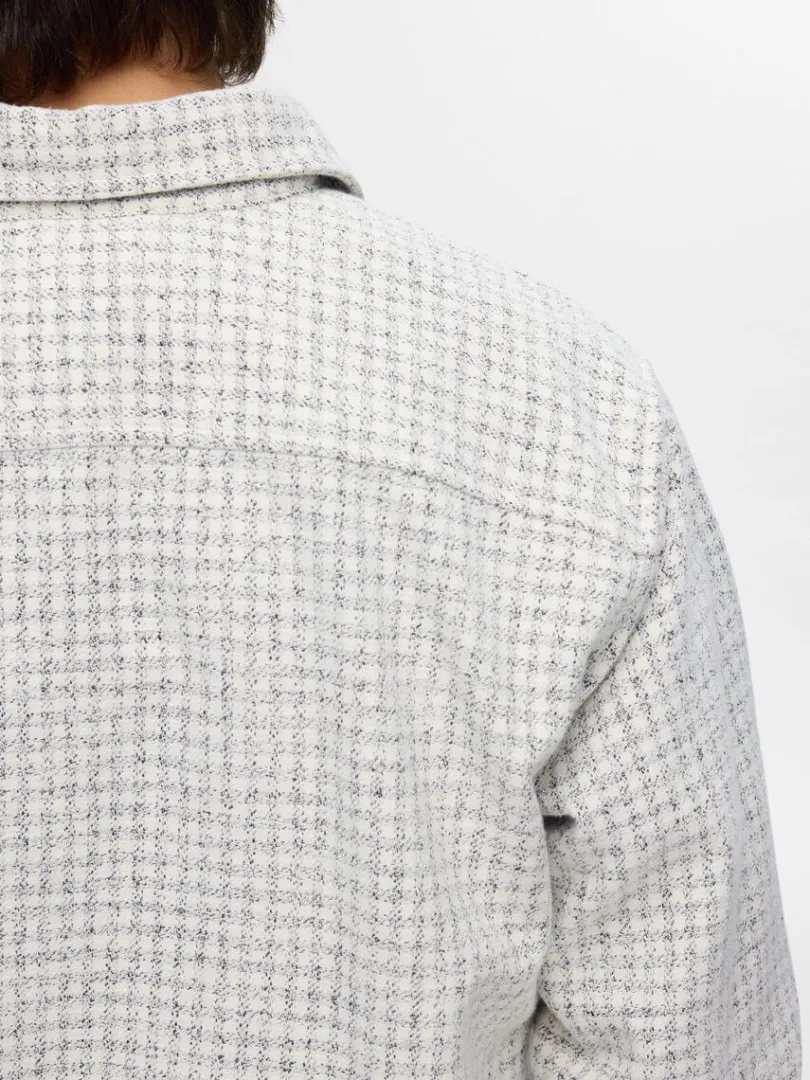 twill_overshirt_5-1.webp Overtøj | Skjorter>SELECTED TWILL OVERSHIRT Grey