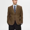 Overtøj | Jakkesæt & Blazers>SELECTED 100% ULD BLAZER Brown