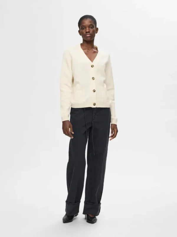 Strik>SELECTED 100% ULD CARDIGAN Beige