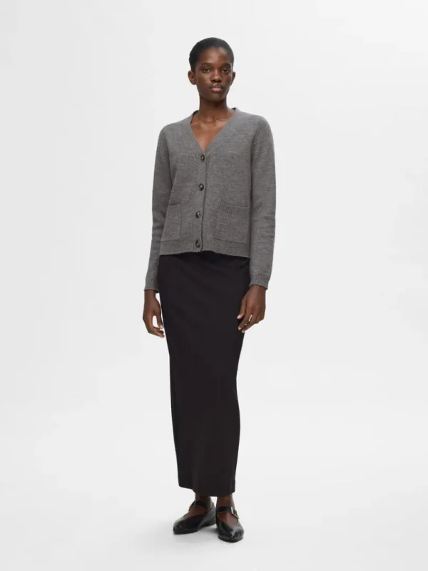 Strik>SELECTED 100% ULD CARDIGAN Grey