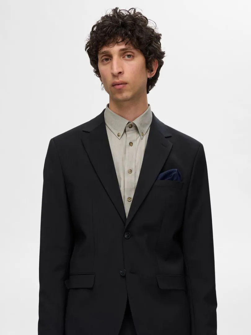 uld_lommetrklde_2-2.webp Accessories | Jakkesæt & Blazers>SELECTED ULD LOMMETØRKLÆDE Blue