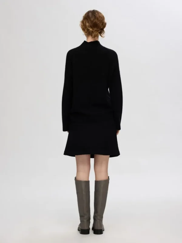Nederdele>SELECTED 100% ULD MININEDERDEL Black