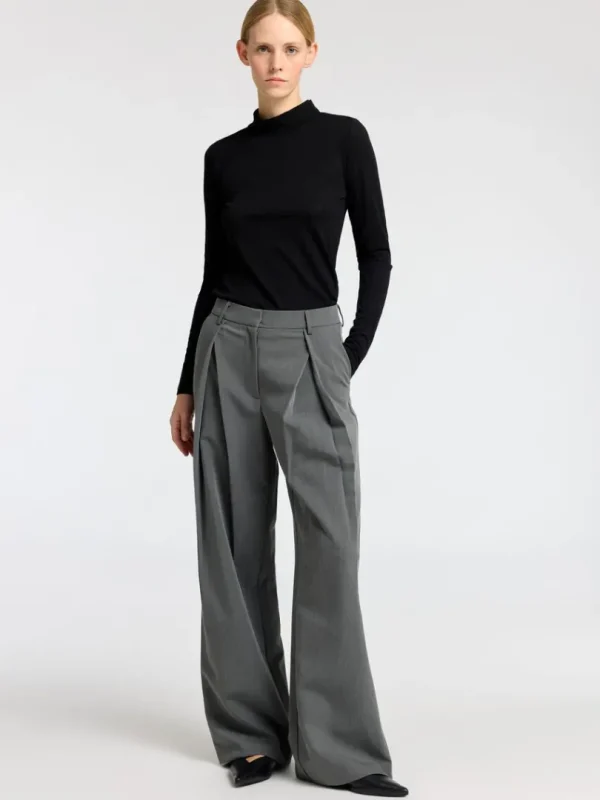 Toppe Og Bluser>SELECTED 100% ULD RULLEKRAVE Black