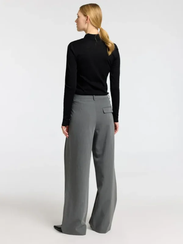 Toppe Og Bluser>SELECTED 100% ULD RULLEKRAVE Black