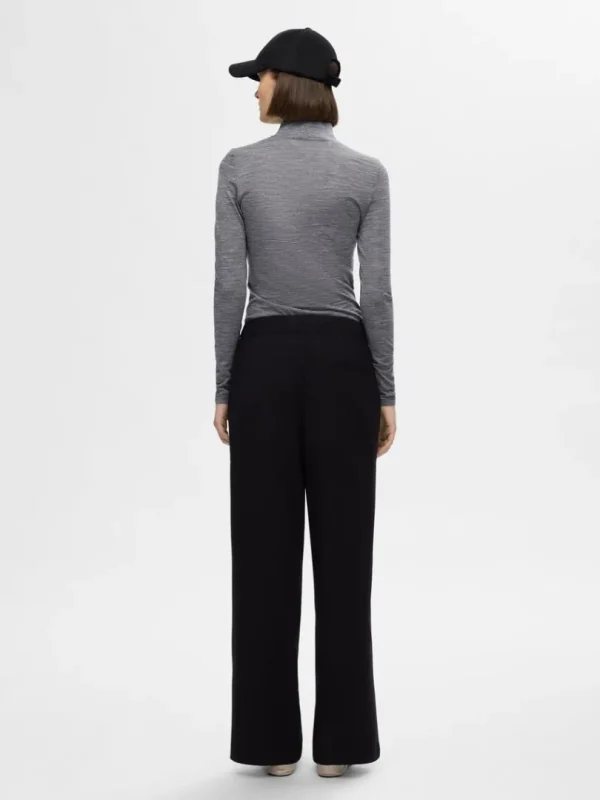Toppe Og Bluser>SELECTED 100% ULD RULLEKRAVE Grey