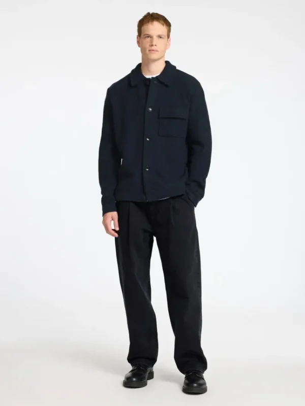 Overtøj | Strik>SELECTED 100% ULD SHACKET Blue