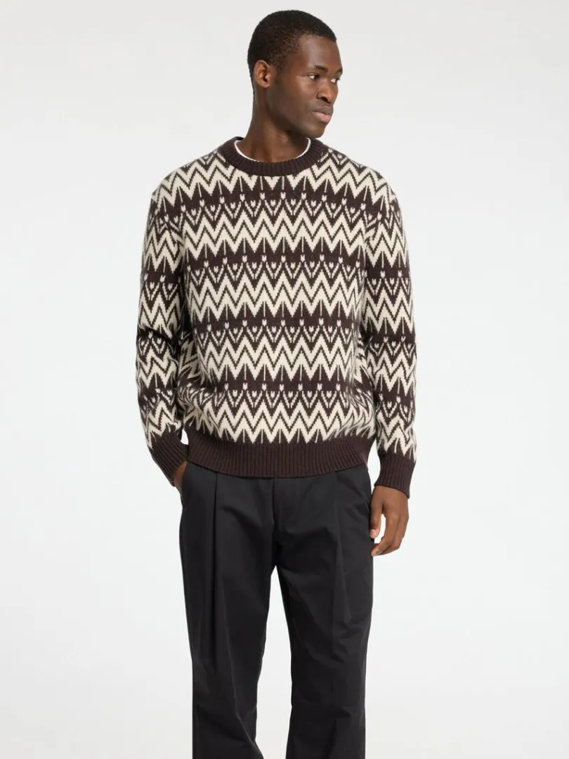 uld_sweater_med_rund_hal_0-1.webp Strik>SELECTED 100% ULD SWEATER MED RUND HALS Brown