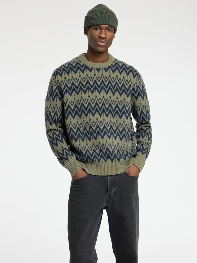 uld_sweater_med_rund_hal_0.webp Strik>SELECTED 100% ULD SWEATER MED RUND HALS Green