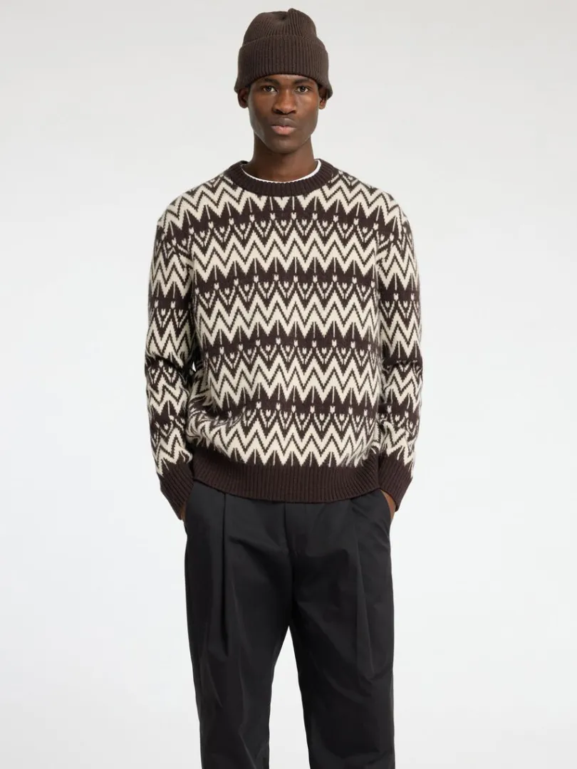 uld_sweater_med_rund_hal_2-1.webp Strik>SELECTED 100% ULD SWEATER MED RUND HALS Brown