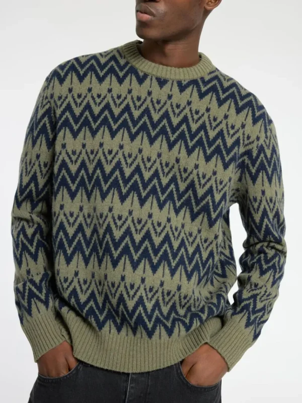 Strik>SELECTED 100% ULD SWEATER MED RUND HALS Green