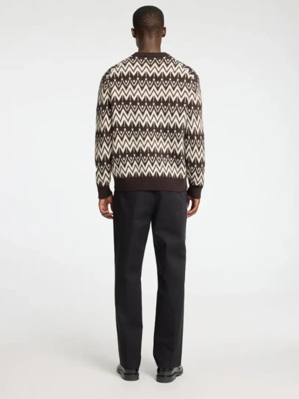 Strik>SELECTED 100% ULD SWEATER MED RUND HALS Brown