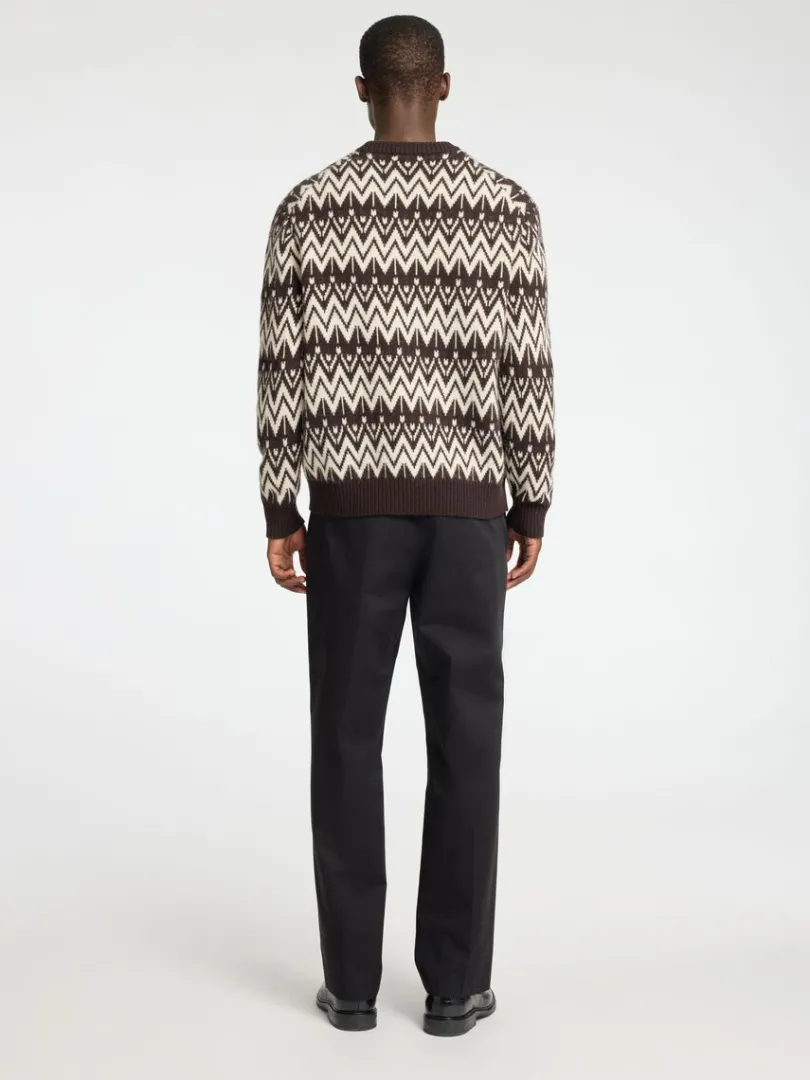 uld_sweater_med_rund_hal_5-1.webp Strik>SELECTED 100% ULD SWEATER MED RUND HALS Brown