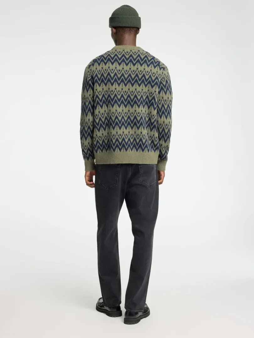 uld_sweater_med_rund_hal_5.webp Strik>SELECTED 100% ULD SWEATER MED RUND HALS Green