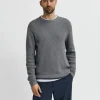 Strik>SELECTED VAFFELSTRIK STRIKTRØJE Grey