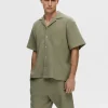 T-shirts>SELECTED VAFLET KORTÆRMET SKJORTE Green