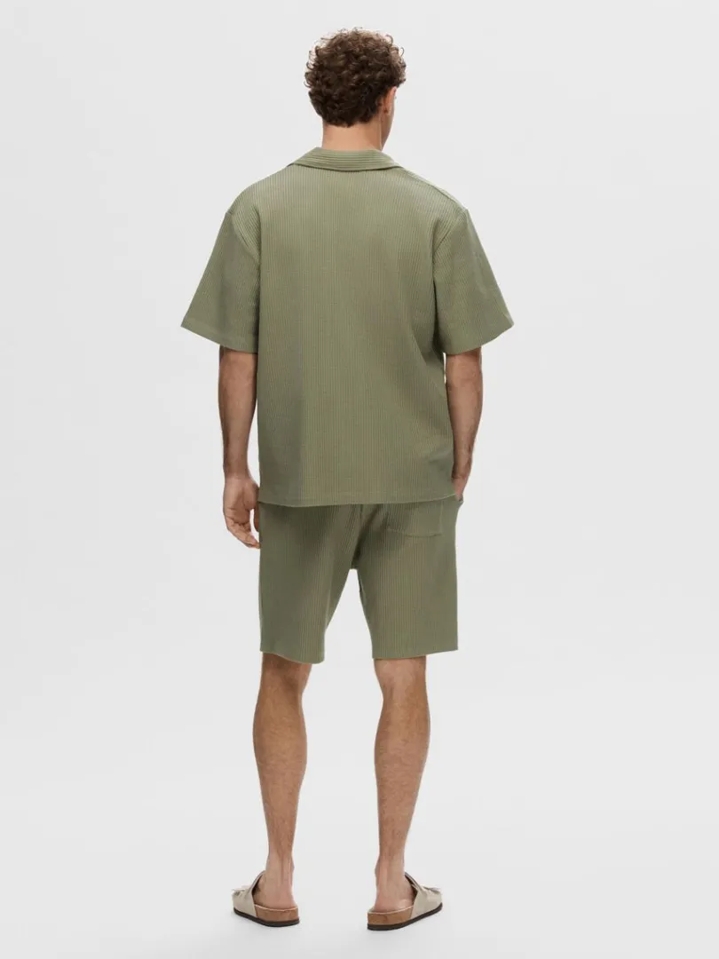 vaflet_kortrmet_skjorte_4.webp T-shirts>SELECTED VAFLET KORTÆRMET SKJORTE Green