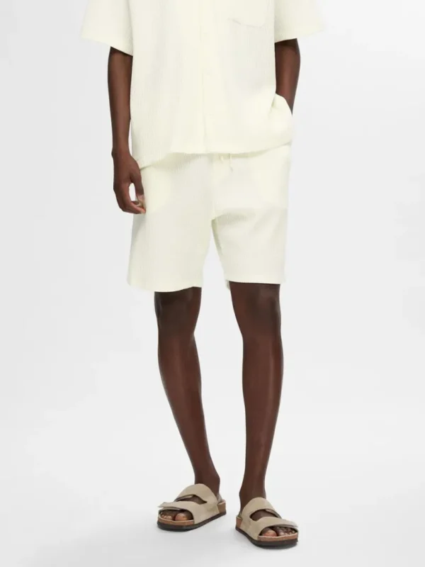 Shorts>SELECTED VAFLET SHORTS White