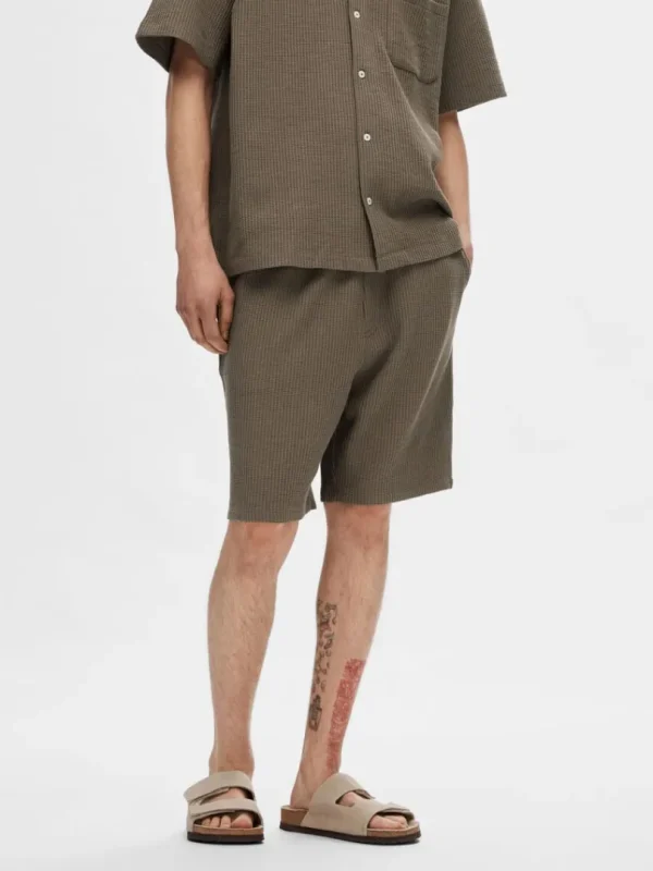 Shorts>SELECTED VAFLET SHORTS Brown